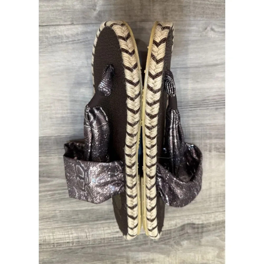 Nalho Ganika Sandal sz 10 / Ganika Snake Brown New with Box